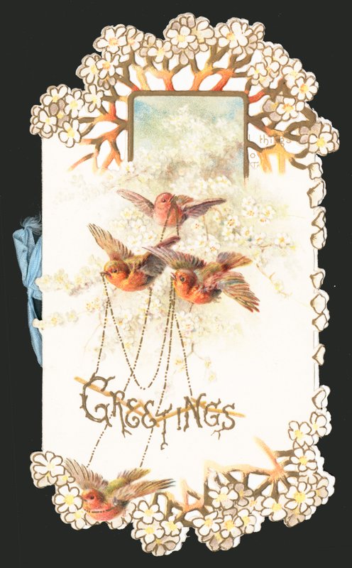Uçuşta Küçük Robins, Noel Kartı by English School