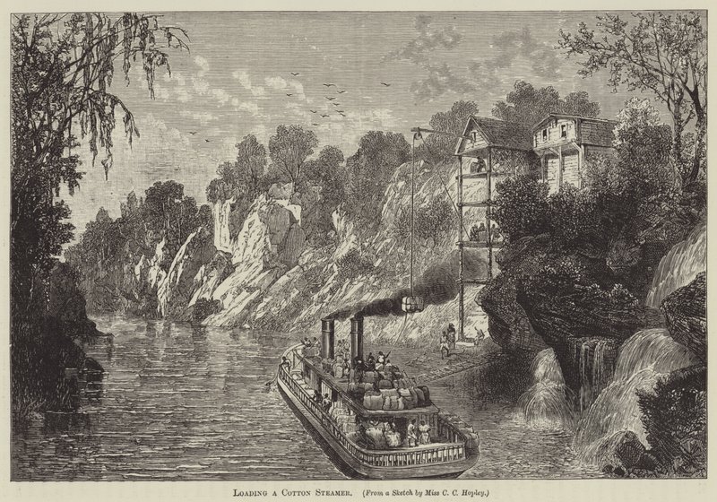 Bir Pamuk Vapurunun Yüklenmesi (gravür) by English School