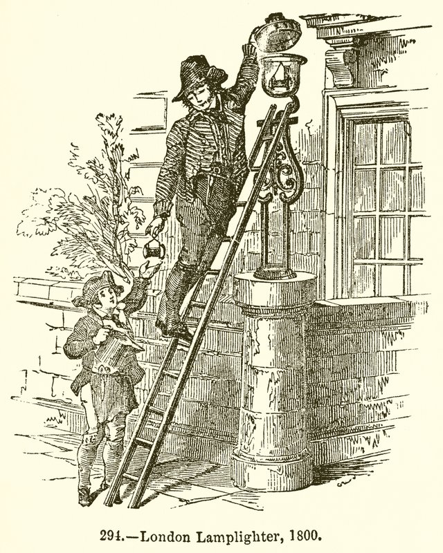 Londra Lamplighter, 1800 by English School