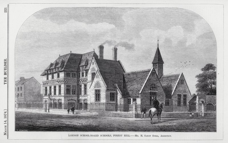 Londra Okul-Yönetim Okulları, Forest Hill (gravür) by English School