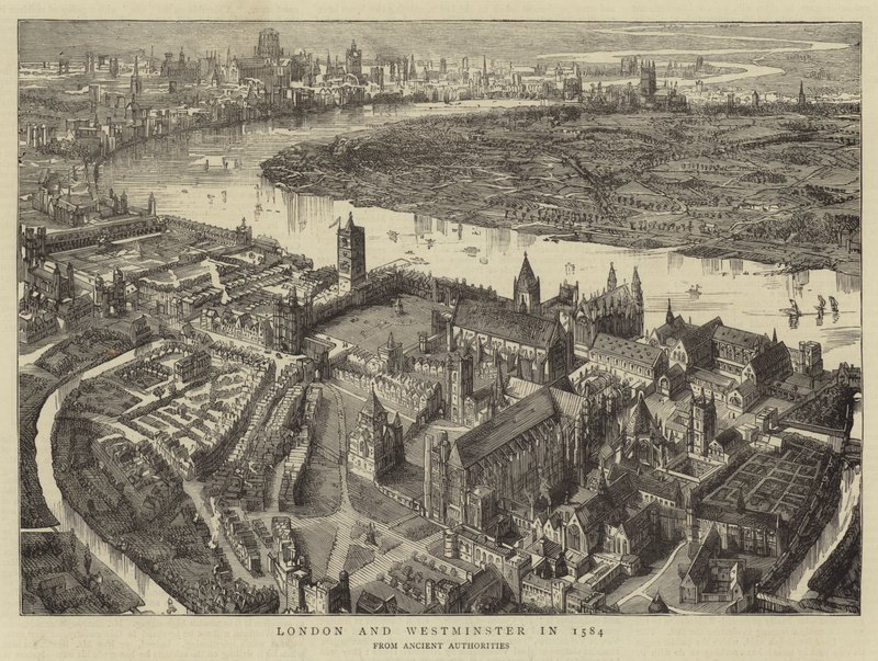 1584 yılında Londra ve Westminster by English School