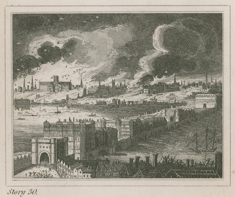 Büyük Yangın sırasında Londra by English School