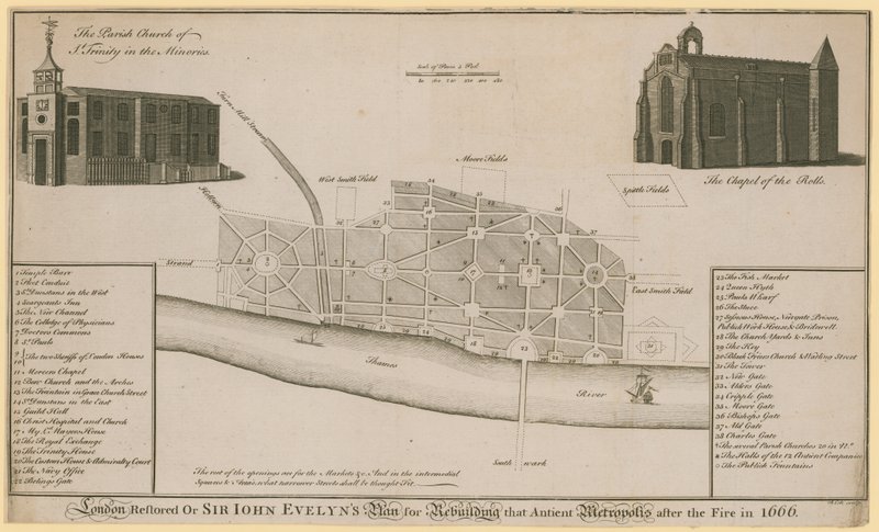 Londra restore edildi veya Sir John Evelyns, 1666