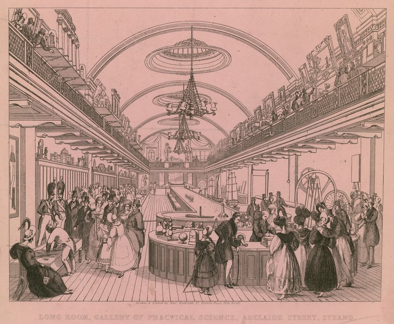 Long Room, Pratik Bilimler Galerisi, Adelaide Street, Strand, Londra by English School