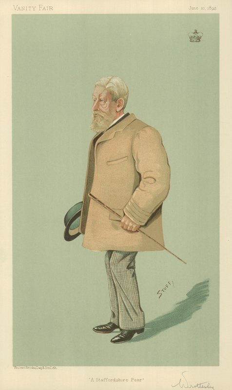 Lord Arthur Wrottesley, Staffordshire Peer, 20 Haziran 1895, Vanity Fair karikatürü by English School
