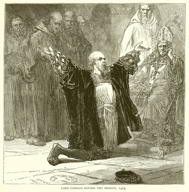 Lord Cobham, Piskoposların huzurunda, 1413 by English School