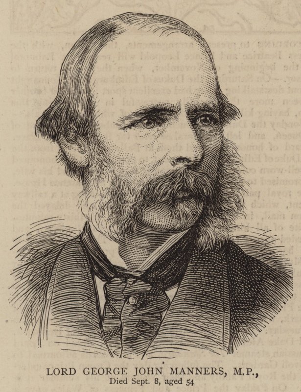 Lord George John Manners, MP (gravür) by English School
