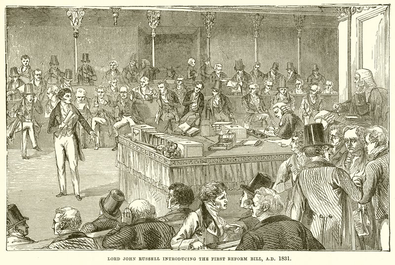 Lord John Russell İlk Reform Yasasını Tanıtıyor, MS 1831 by English School