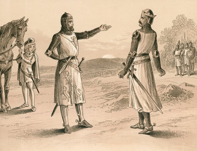 Lord Pembroke ve Bruce, Methven savaşından önce by English School