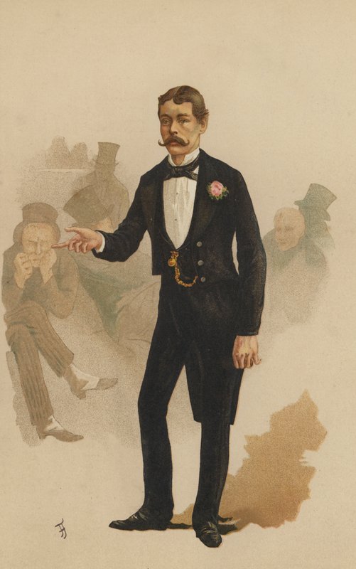 Lord Randolph Churchill, Milletvekili, Woodstock Üyesi (renkli taş) by English School