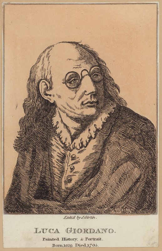 Luca Giordano, İtalyan ressam ve grafiker (gravür) by English School