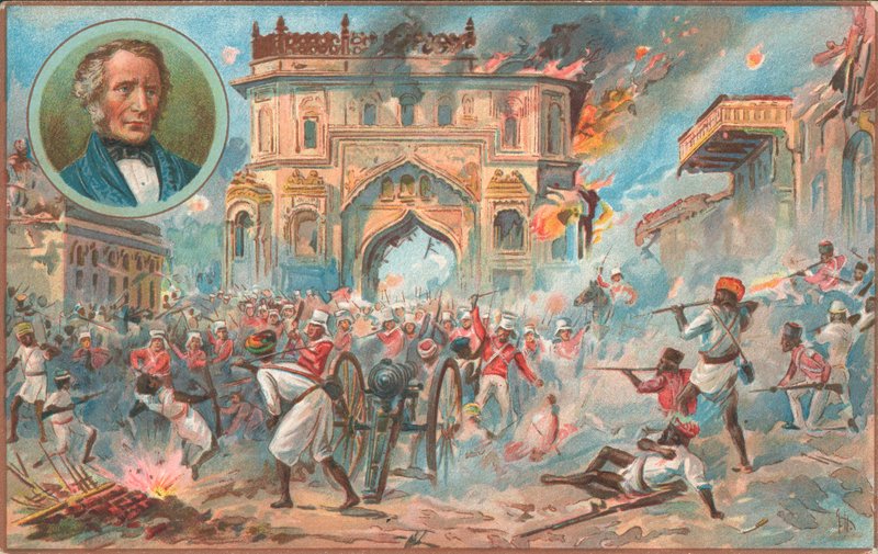 Lucknow, Hint İsyanı, 1857 by English School
