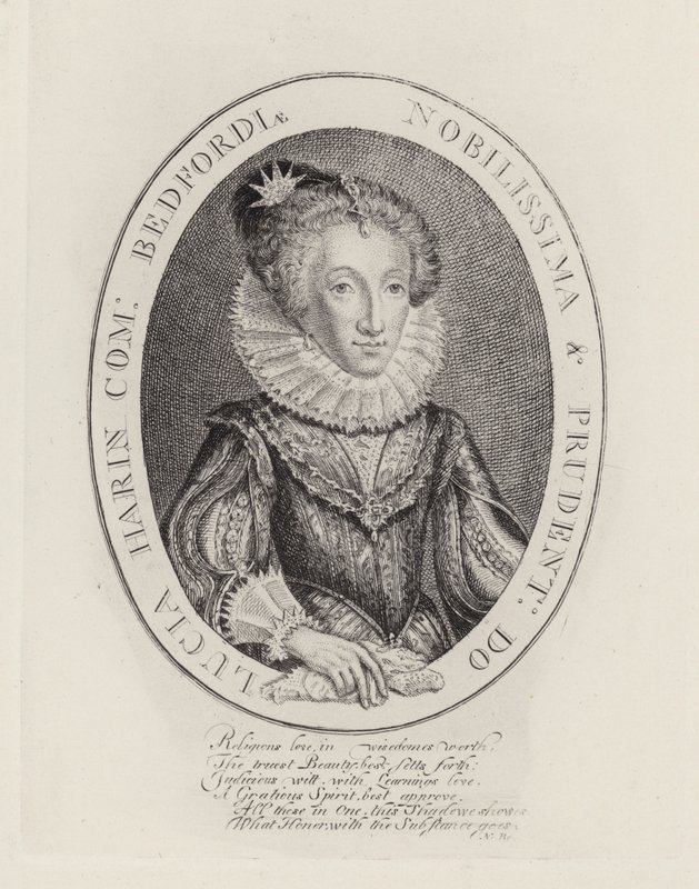 Lucy Harrington, Bedford Kontesi (gravür) by English School