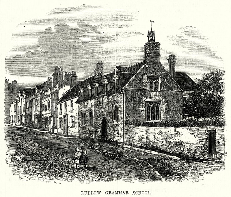 Ludlow Gramer Okulu (gravür) by English School