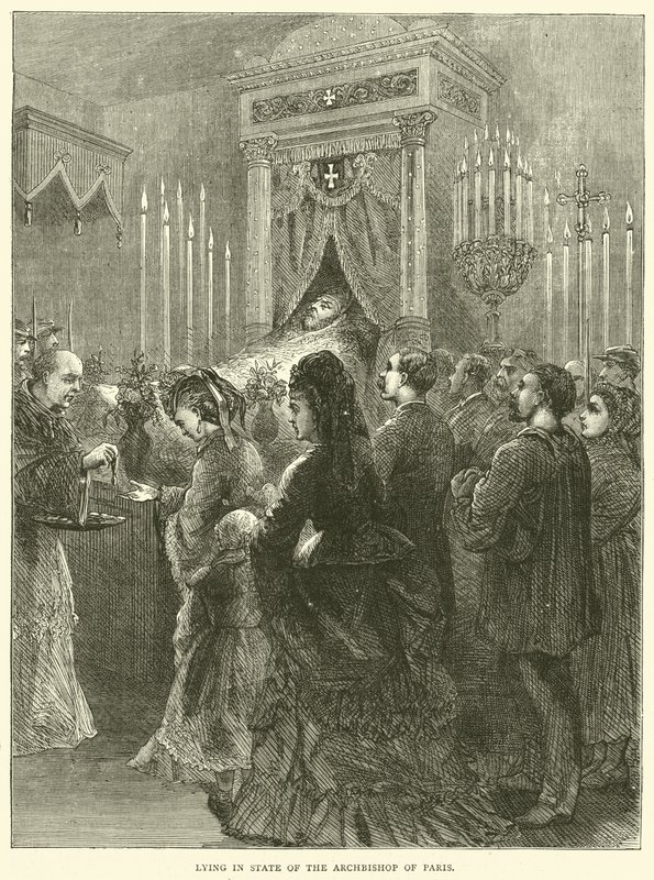 1871 Paris Başpiskoposunun eyaletinde yatarken by English School