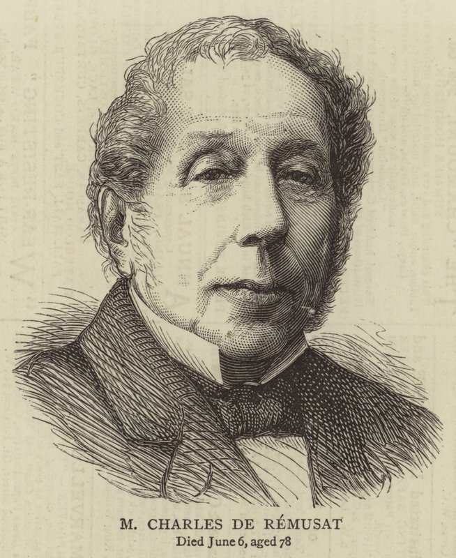 M Charles de Remusat (gravür) by English School