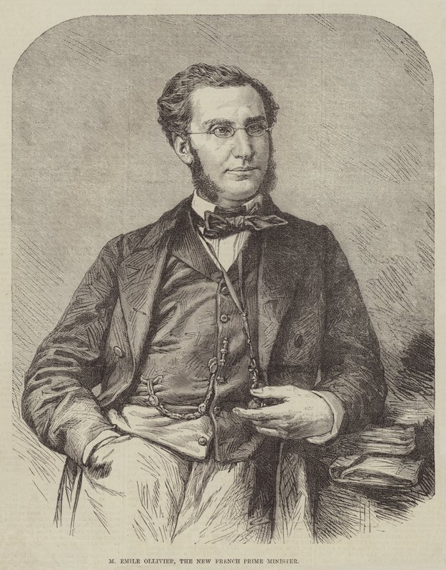 M Emile Ollivier, Yeni Fransa Başbakanı (gravür) by English School