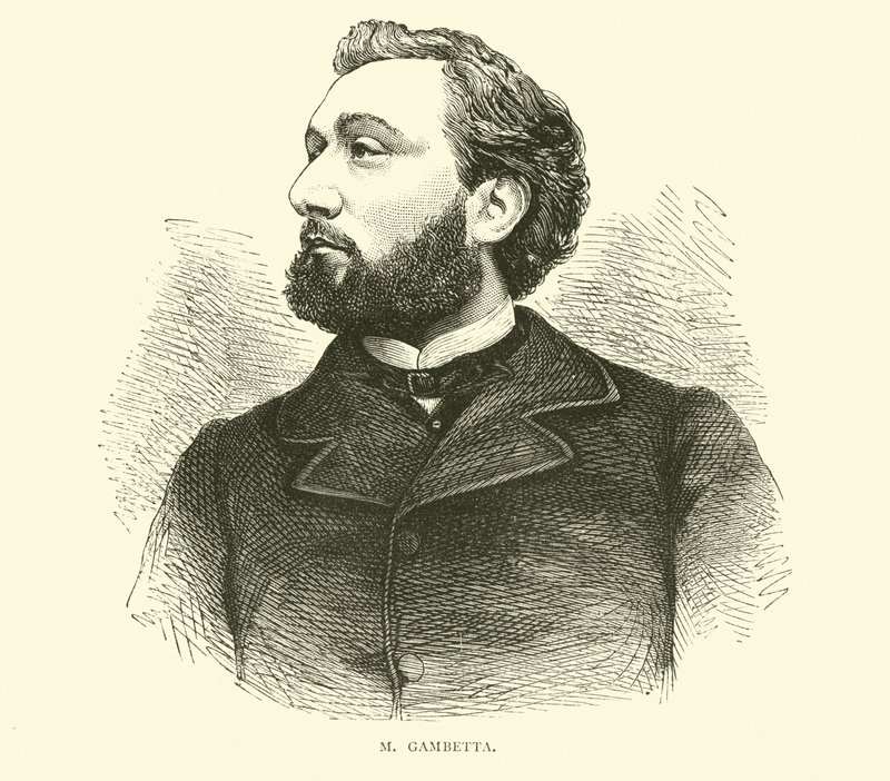 M Gambetta, Eylül 1870 by English School