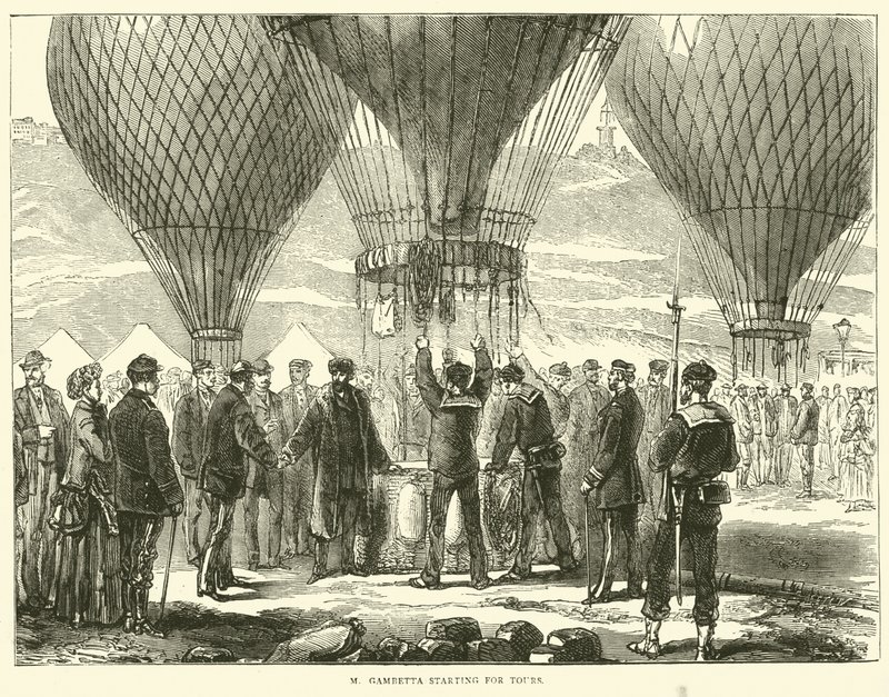 M Gambetta turlar için başlıyor, 1870 Kasım by English School