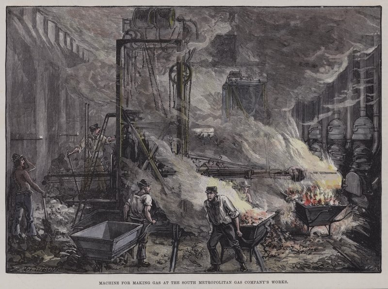 Güney Metropolitan Gaz Şirketlerinde gaz yapmak için makine, Londra by English School