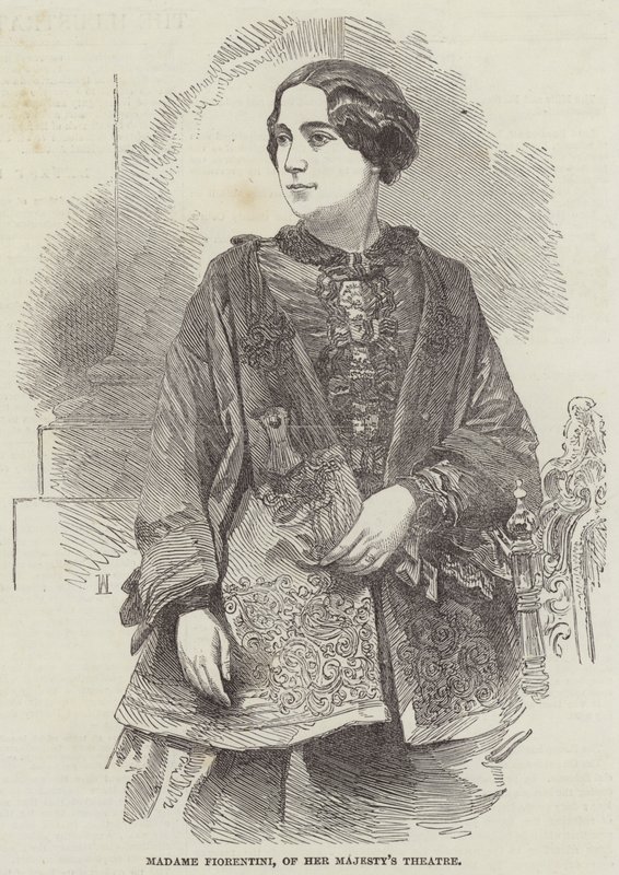 Majestelerinin Tiyatrosundan Madam Fiorentini (gravür) by English School