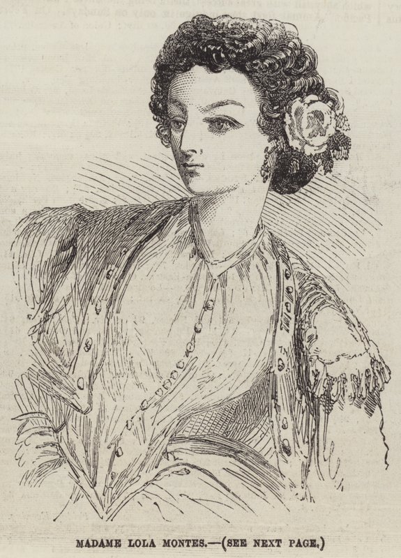 Madam Lola Montes (gravür) by English School