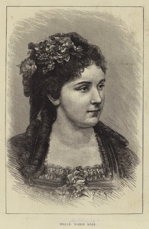 Bayan Marie Roze (gravür) by English School