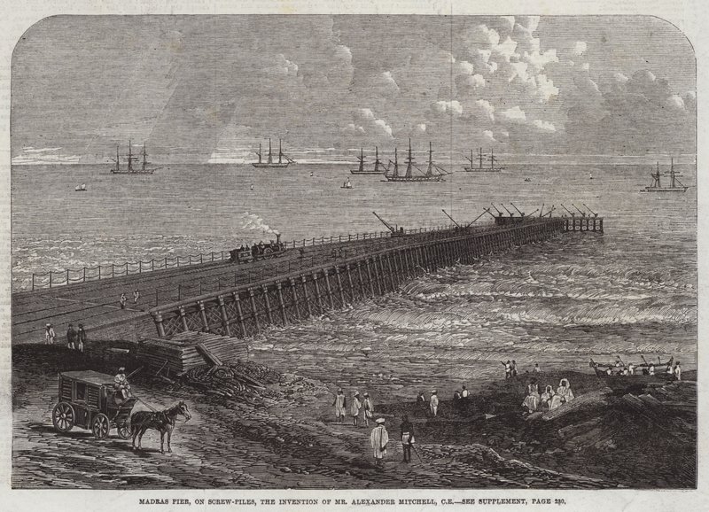 Madras İskelesi, Vidalı Kazıklar, Bay Alexander Mitchell