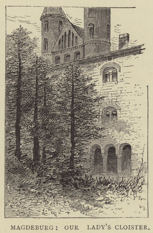 Magdeburg, Meryem Ana Manastırı (gravür) by English School