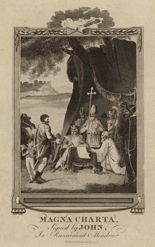 Magna Carta, Kral John tarafından Runnymede Meadow