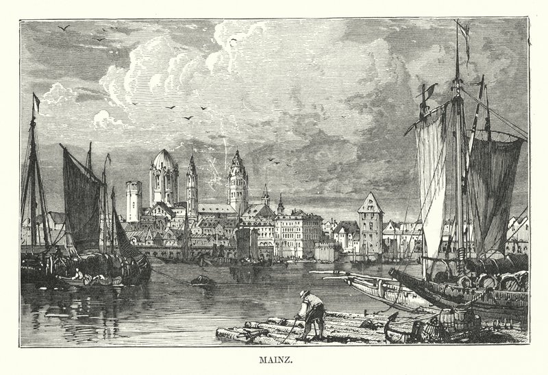 Mainz (gravür) by English School