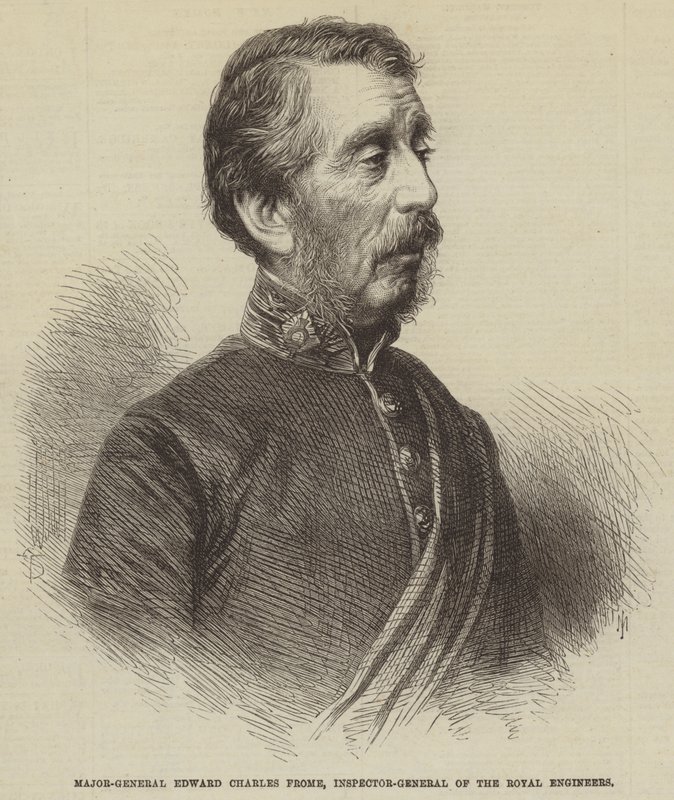 Tümgeneral Edward Charles Frome, Kraliyet Mühendisleri Genel Müfettişi (gravür) by English School