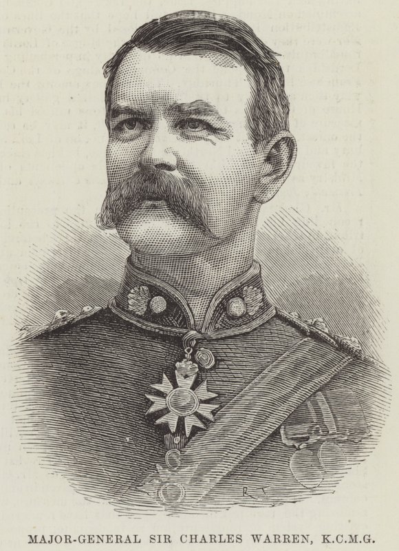 Tümgeneral Sir Charles Warren, KCMG (gravür) by English School