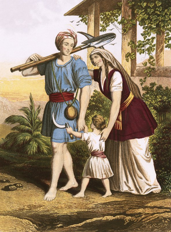 Man goeth forth to his work and to his labour until the evening by English School