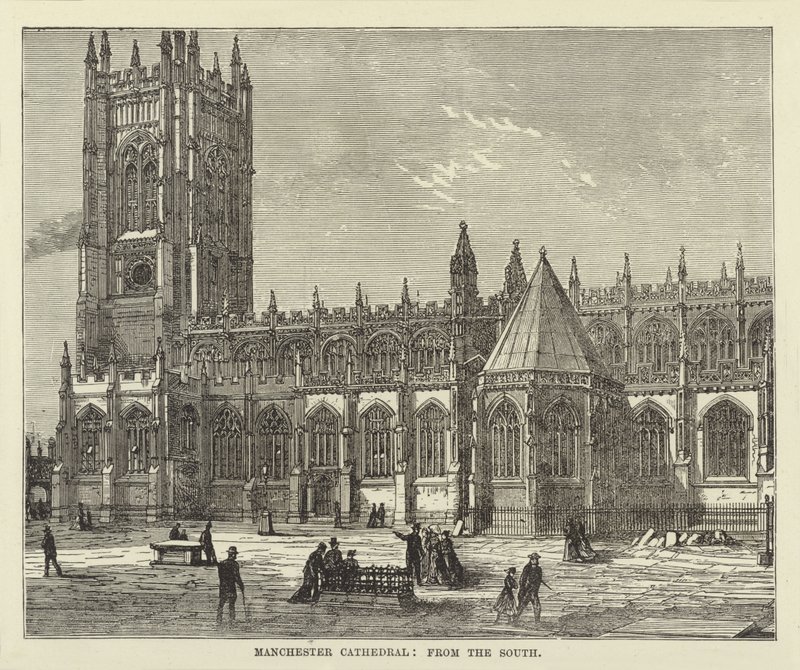 Güneyden Manchester Katedrali, by English School