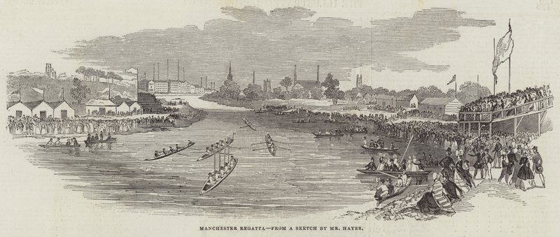 Manchester Regatta (gravür) by English School