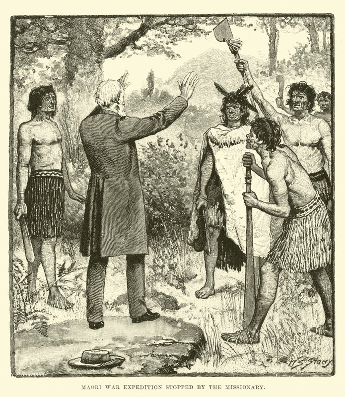 Maori Savaş Seferi misyoner tarafından durduruldu by English School