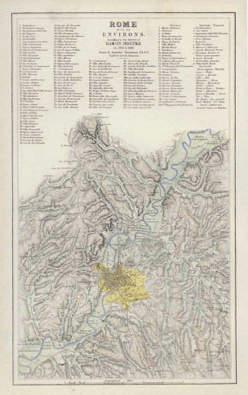 Harita: Augustus Petermann tarafından çizilen 1845 ve 1846