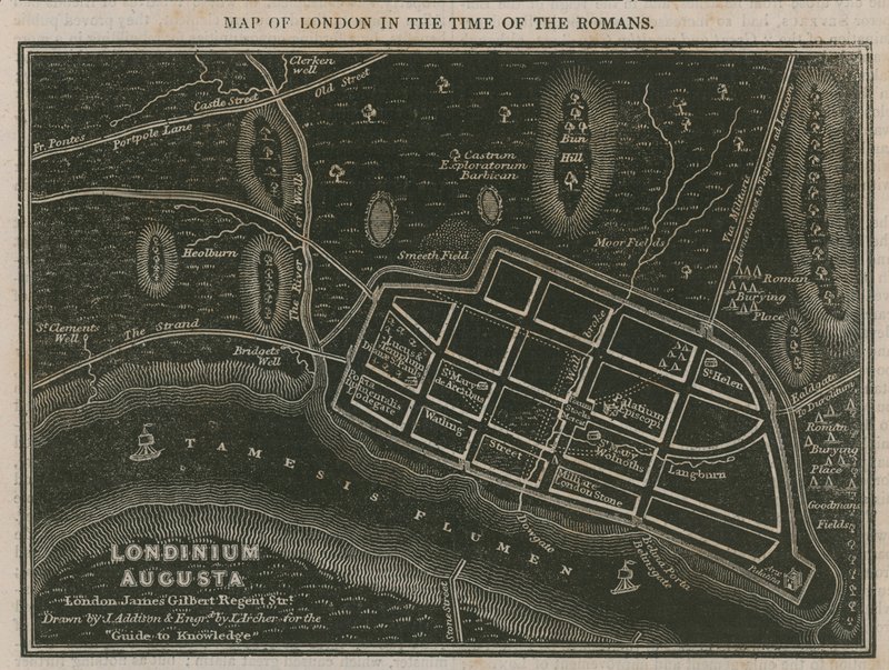 Romalılar zamanında Londra Haritası by English School