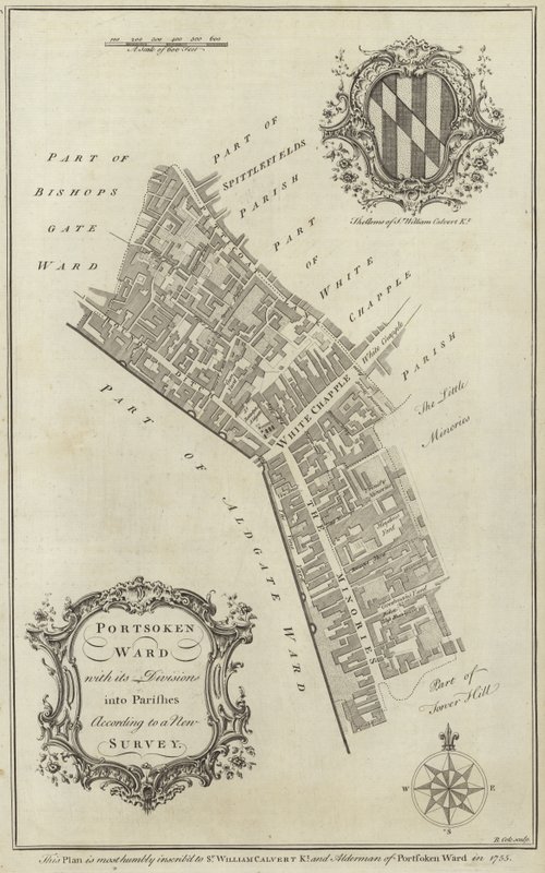 Portsoken Ward, Londra Haritası by English School