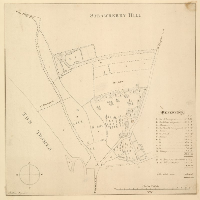 Strawberry Hill, Londra Haritası by English School