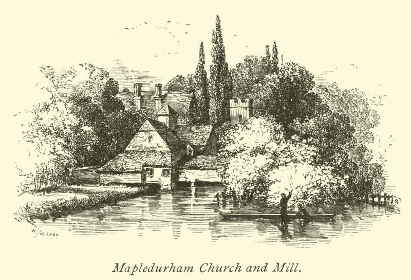 Mapledurham Kilisesi ve Değirmen by English School