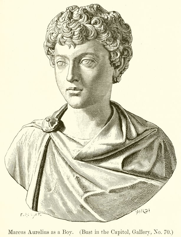 Çocukken Marcus Aurelius. (Capitol