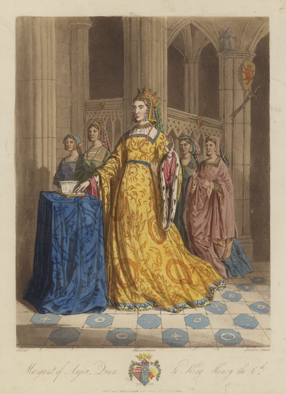 Anjou Margaret, İngiltere Kralı Henry VI Kraliçesi (aquatint) by English School