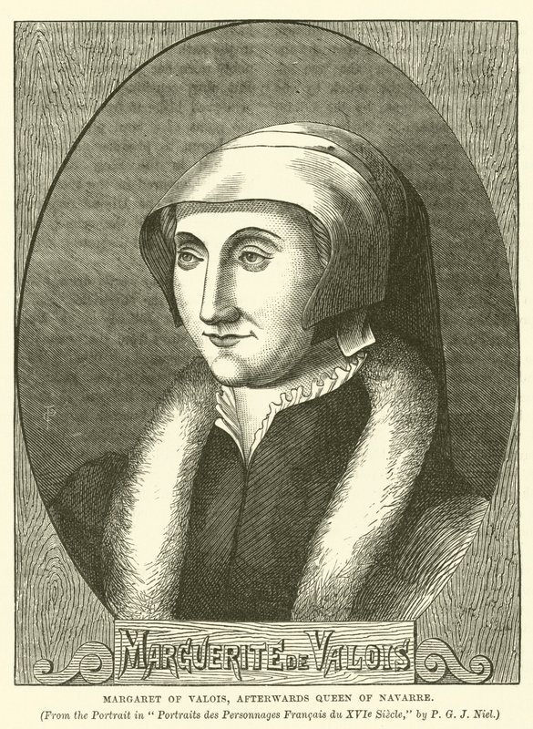 Valois Margaret, daha sonra Navarre Kraliçesi (gravür) by English School