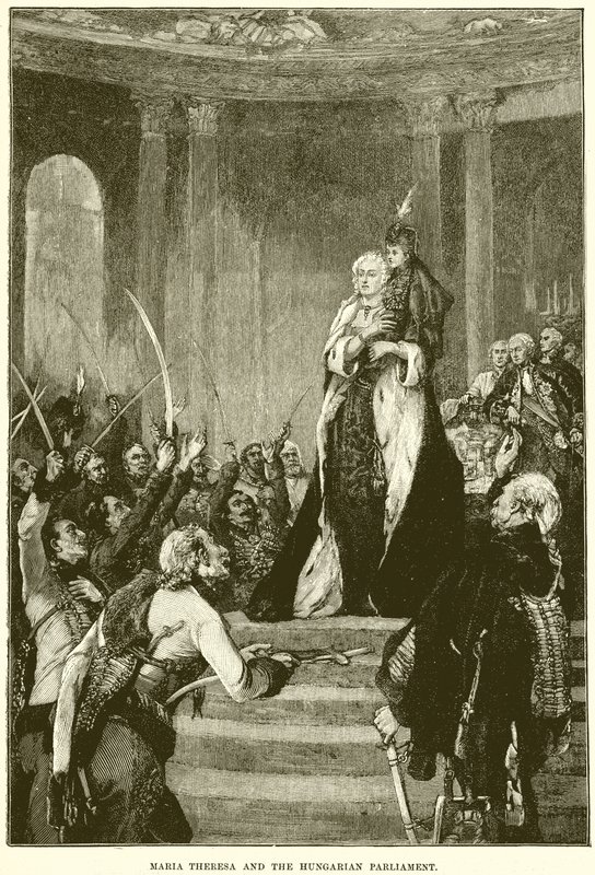 Maria Theresa ve Macar Parlamentosu by English School