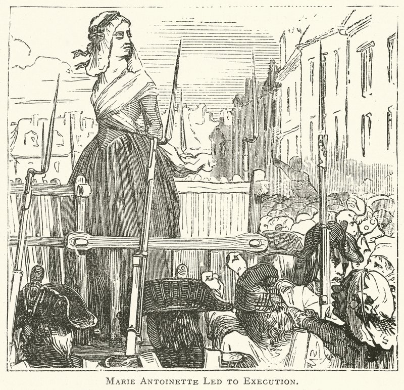 Marie Antoinette İdam Edildi (gravür) by English School