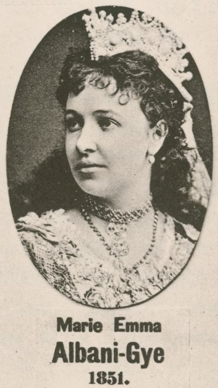 Marie Emma Albani-Gye (gravür) by English School