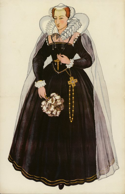 İskoç Kraliçesi Mary (renkli taş) by English School