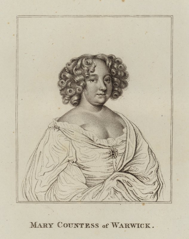 Mary Rich, Warwick Kontesi (gravür) by English School